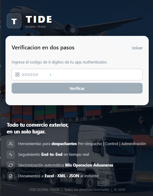 Two-step verification with TOTP